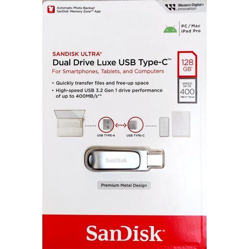 SanDisk Dual Drive Luxe (Silver) USB 3.2 Type-C C4 128GB (400MB/s)