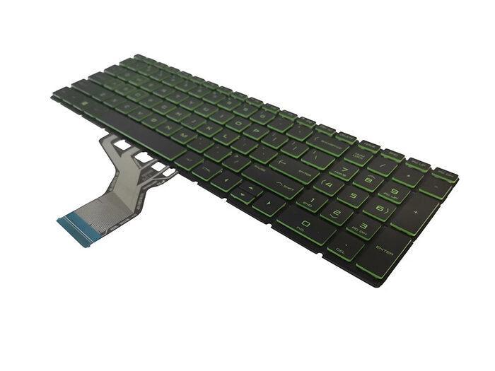 Laptop Keyboards-HP Pavilion 15-DA 15-DW 15-CS 17-CD 250 G7 255 G7-Black - Green -Original With Backlit - (HIF300)