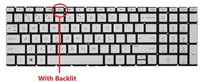 Laptop Keyboards-HP Pavilion 15-DA 15-DW 15-CS 17-CD 250 G7 255 G7-Silver-Original With Backlit- (HIF300)