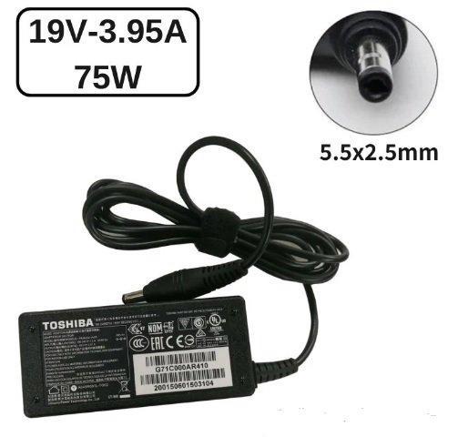 TOSHIBA 75W 19V 3.95A (5.5*2.5mm) Laptop Charger - High Copy ضمان شهر