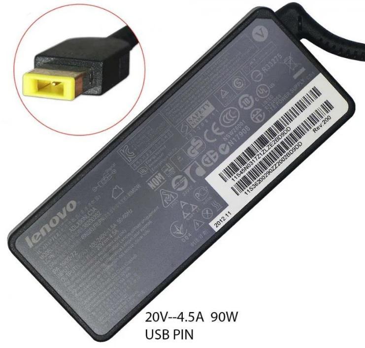 LENOVO 90W 20V 4.5A (USB) Laptop Charger - High Copy ضمان شهر