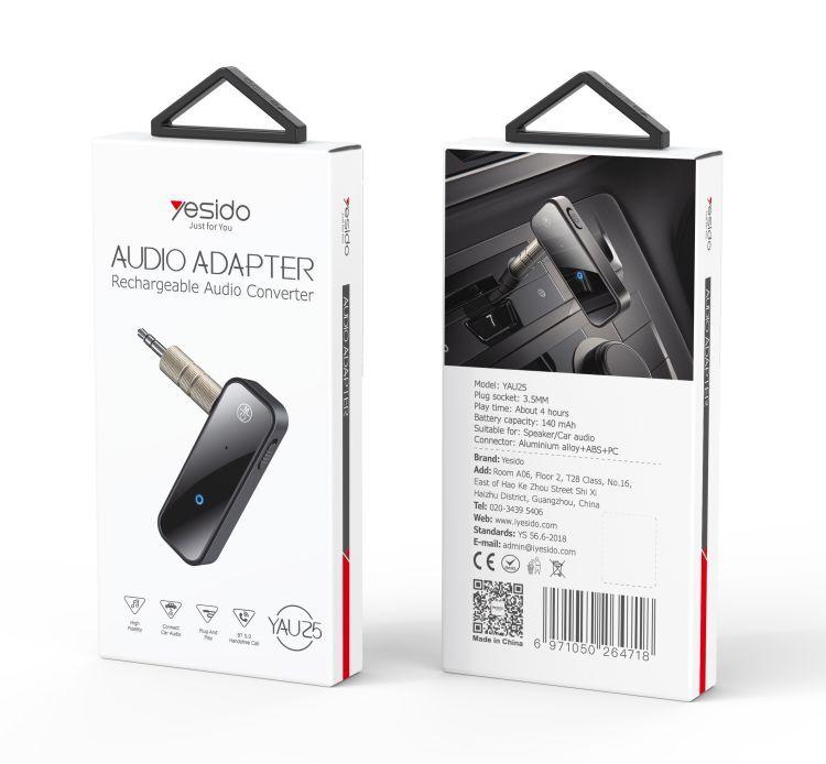 YeSido YAU25 Rechargeable AUX to BT5.0 Adapter