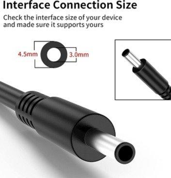 Charger Cable - DELL New Pin - 3 Wires (4.5*3.0mm) - With Installation Fees