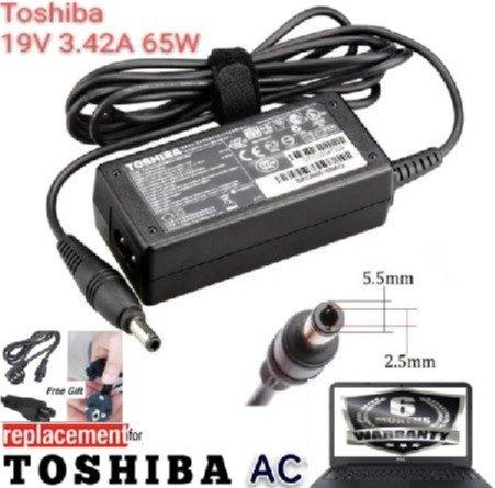 TOSHIBA 65W 19V 3.42A (5.5*2.5mm) Laptop Charger - High Copy ضمان شهر