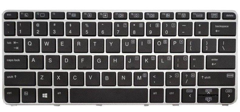 Laptop Keyboards-HP EliteBook 820 G3 820 G4 725 G3 725 G4-Black-Silver- (HIF100)