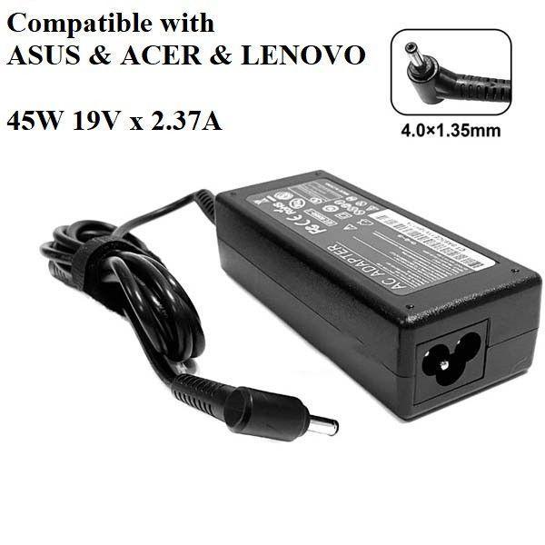 ASUS ACER LENOVO 45W 19V 2.37A (4.0*1.35mm) Laptop Charger - High Copy ضمان شهر