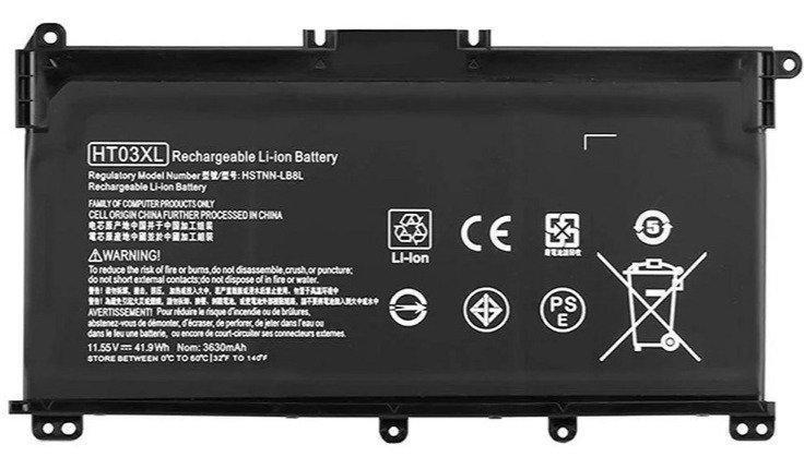 Laptop Batteries-HP HT03XL-HP Pavilion X360 14-DH 15-DA 15-DW-11.4V-High Copy-ضمان شهر- (HIF100)