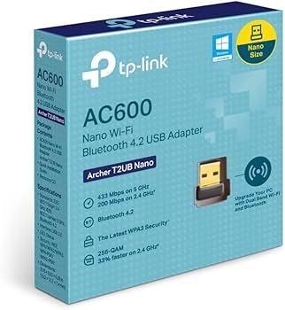 TP-Link Archer T2UB Nano AC600 USB 2.0 Wi-Fi Bluetooth 4.2 USB Adapter