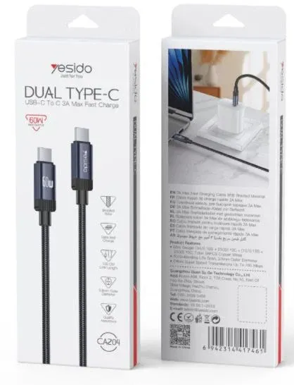 YeSido CA204 USB-C to USB-C 60w Cable
