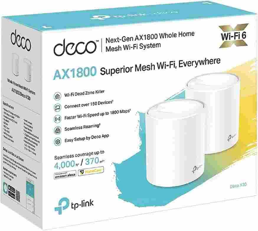TP-Link Deco X20 AX1800 Whole Home Mesh Wi-Fi 6 (2-pack)