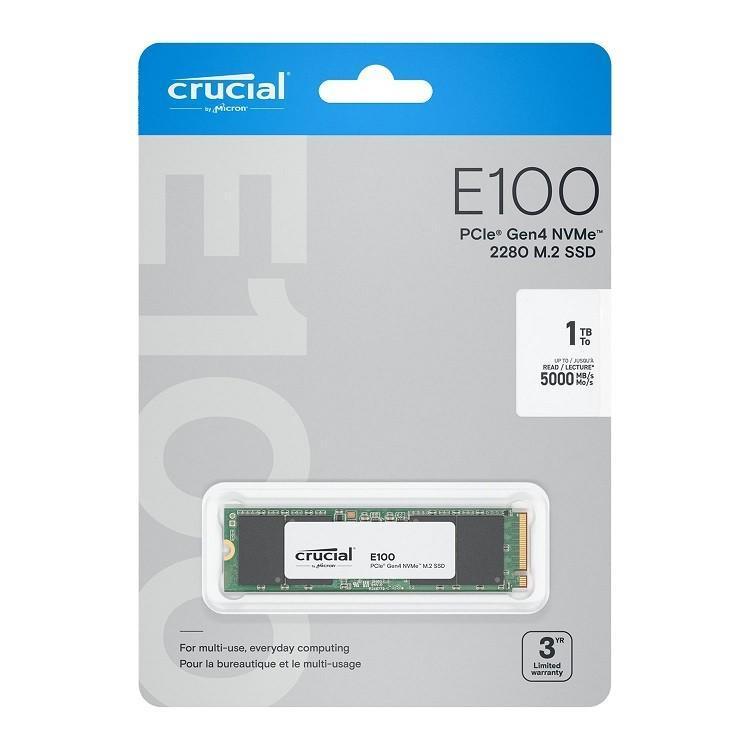 Solid State Drives (SSDs)-CRUCIAL E100-NVMe Gen4-1000GB