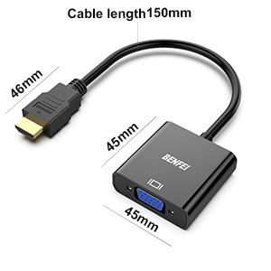 E-train CV-727 HDMI to VGA with Power & Audio Output