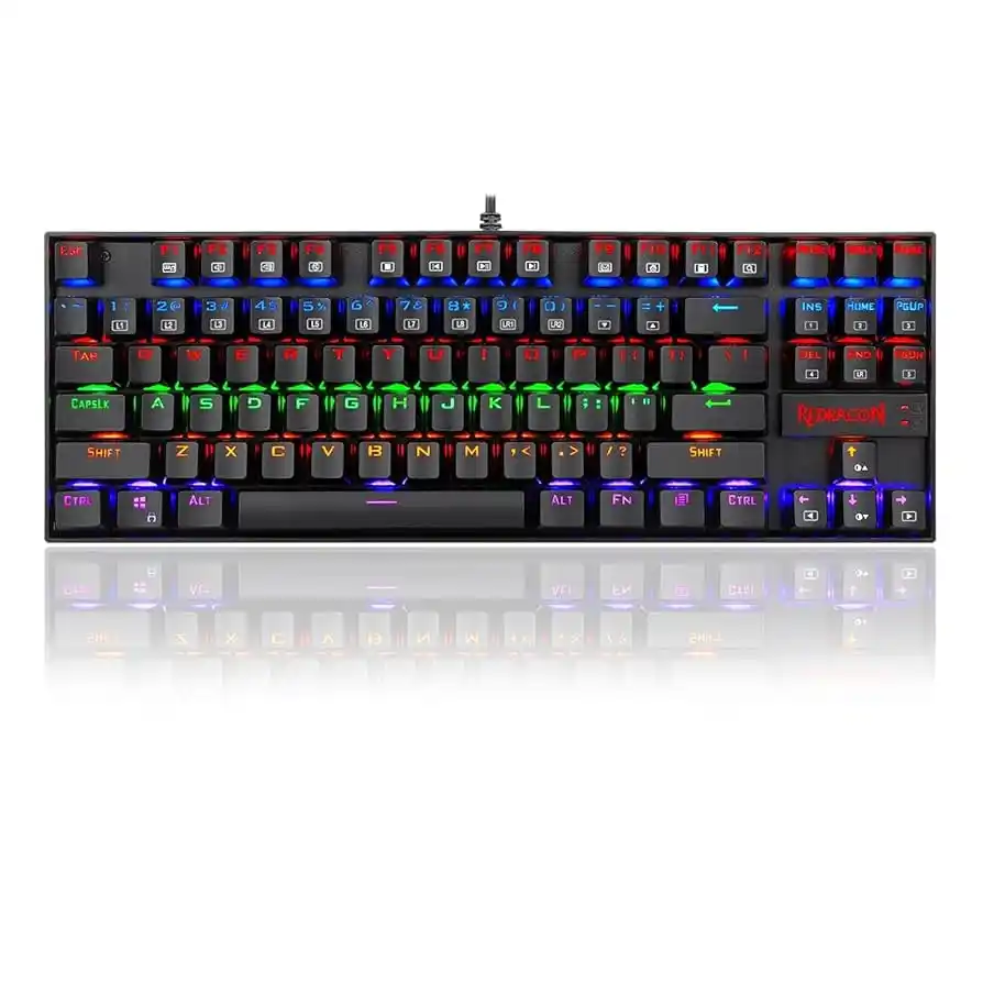 Redragon K552E KUMARA (RAINBOW) Gaming Mechanical Keyboard - (RED) Switches