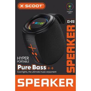 X-Scoot XS610 Portable Bluetooth Speaker - Pure Bass Colorful Light