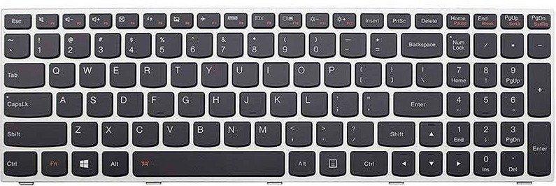Laptop Keyboards-LENOVO Ideapad Z51-70 Ideapad 500-15ISK 500-15ACZ-Black-Silver-Original With Backlit- (HIF50)